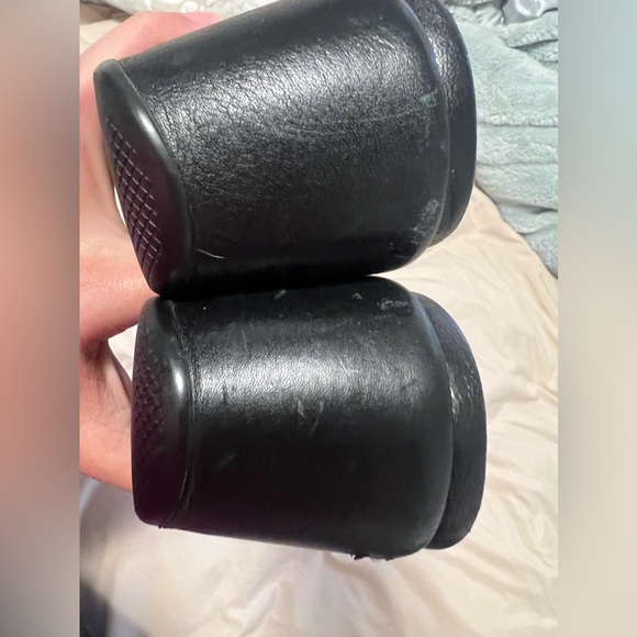 Vintage 90s Prada Black Napa Leather Easy Slide Platform Sandal SZ 38 - Picture 7 of 9